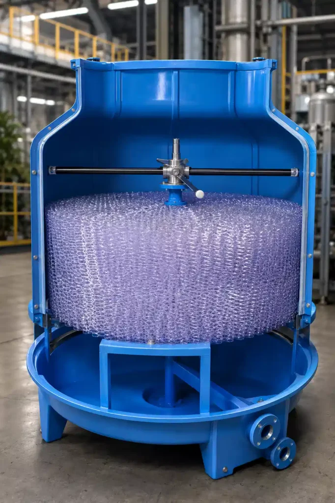 Roof mounted cooling towers